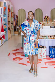 Palme - Dress - Blue Palm & Hearts