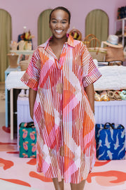 Palme - Cotton Dress - Rose Fonce