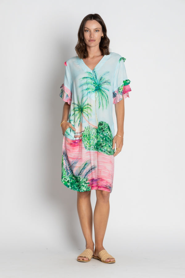 LulaLife - Bora Bora Dress - Borde Print