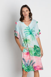 LulaLife - Bora Bora Dress - Borde Print