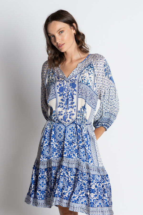 LulaLife - Sensiri Dress - Navy & White