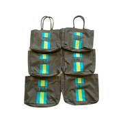 Monogram Beach Bag - Medium - Charcoal - Elizabeth Summer