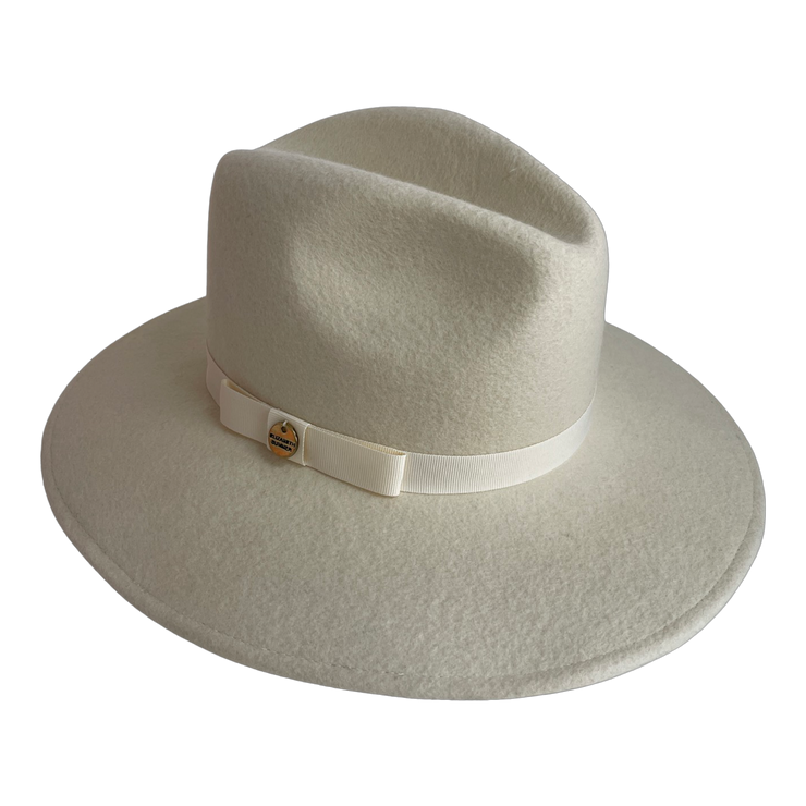 Fedora Wool Hat - Cream - Elizabeth Summer