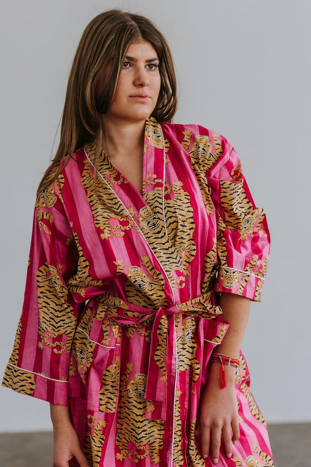 Gown/Kimono - Tigers - Pinks - Elizabeth Summer