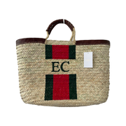 Monogram Moroccan Basket - Personalised - Rectangle - Elizabeth Summer