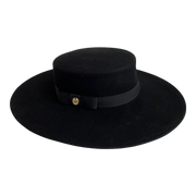 Bolero Wool Hat - Black - Elizabeth Summer