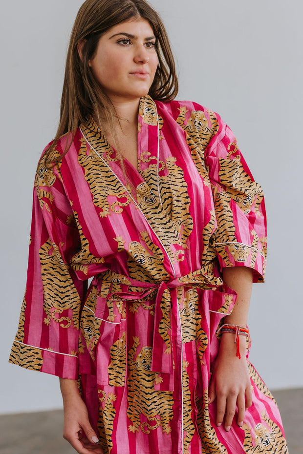 Gown/Kimono - Tigers - Pinks - Elizabeth Summer
