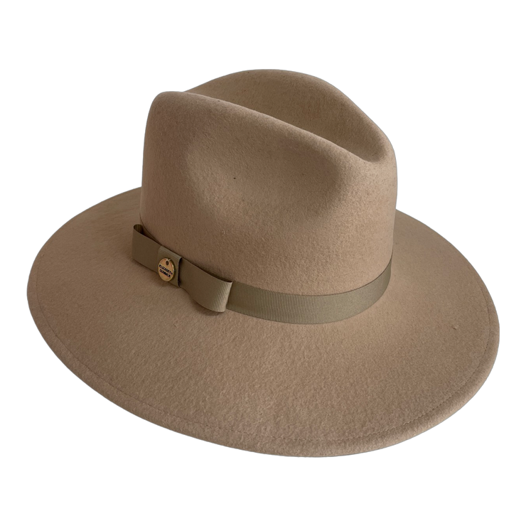 Fedora Wool Hat - Latte - Elizabeth Summer