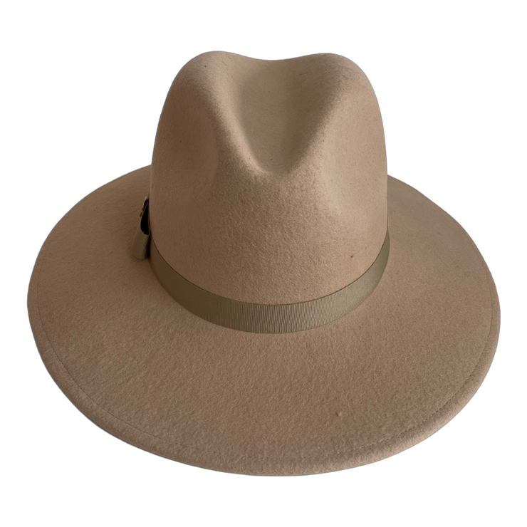 Fedora Wool Hat - Latte - Elizabeth Summer