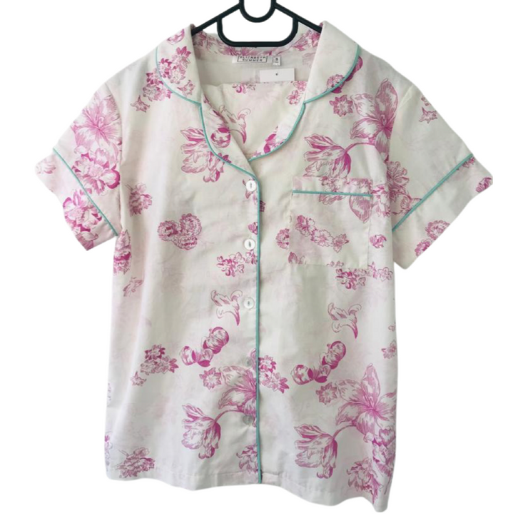 Pyjamas - White with pink and purple - Elizabeth Summer