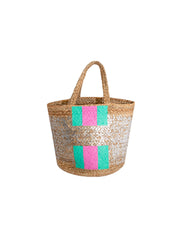 Silver Monogram Basket: Personalised - Elizabeth Summer