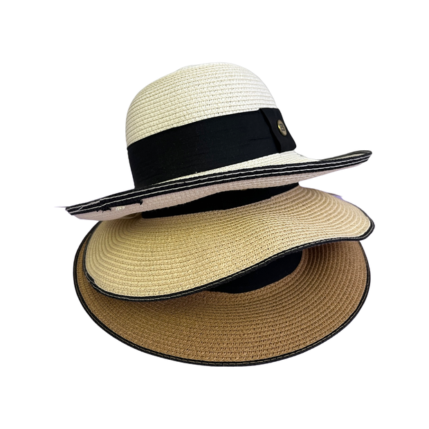 Round Hat - thick band in Beige - Elizabeth Summer