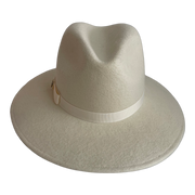 Fedora Wool Hat - Cream - Elizabeth Summer