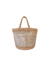 Silver Monogram Basket: Personalised - Elizabeth Summer