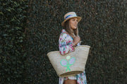 Short Brimmed Boater Hat in soft straw - Elizabeth Summer